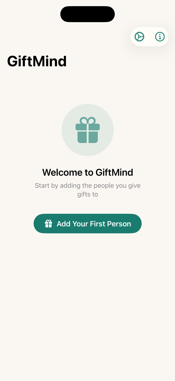GiftMind dashboard